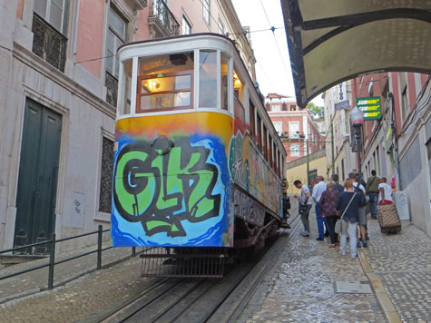 Funicular System in Lisbon Portugal